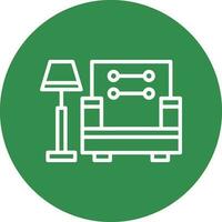 Armchair With Lamp Vector Icon Design