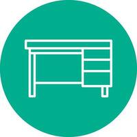 Office Table Vector Icon Design