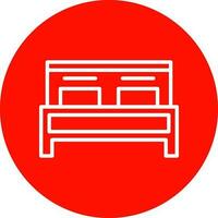 Double Bed Vector Icon Design