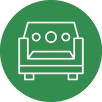 Single Seat Sofa Vector Icon Design