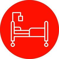 Hospital bed Vector Icon Design