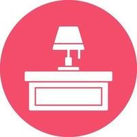 Desk Lamp Vector Icon Design