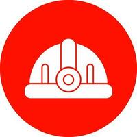 Torch helmet Vector Icon Design