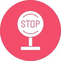 Stop Vector Icon Design