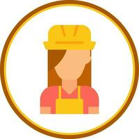 Female Worker Vector Icon Design