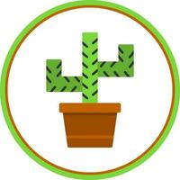 Cactus Pot Vector Icon Design