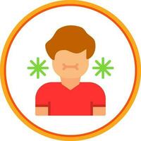 Sick Person Vector Icon Design