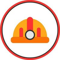 Torch helmet Vector Icon Design