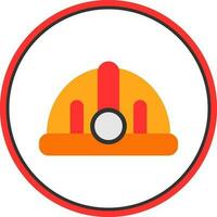 Torch helmet Vector Icon Design