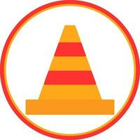 Traffic cone Vector Icon Design
