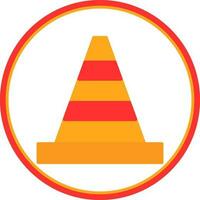 Traffic cone Vector Icon Design