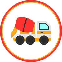 Concrete mixer Vector Icon Design