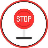 Stop Vector Icon Design