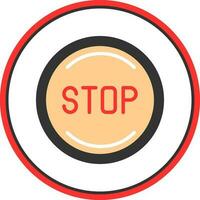Stop Vector Icon Design