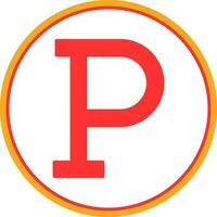 Letter P Vector Icon Design