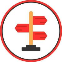 Signpost Vector Icon Design