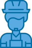 Construction Worker Vector Icon Design