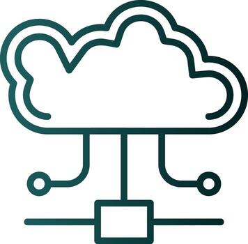 diseño de icono de vector de computación en la nube