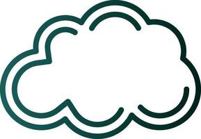 Fluffy Cloud Vector Icon Design
