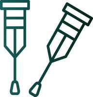 Crutches Vector Icon Design