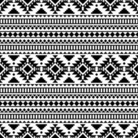 Tribal Navajo geometric abstract background. American indigenous seamless pattern. Ethnic textile. Black and white colors. Design for template, fabric, weave, cover, carpet, tile, accessory. vector