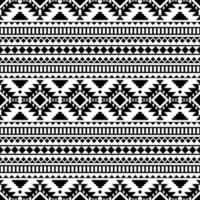 Tribal Navajo geometric abstract background. American indigenous seamless pattern. Ethnic textile. Black and white colors. Design for template, fabric, weave, cover, carpet, tile, accessory. vector