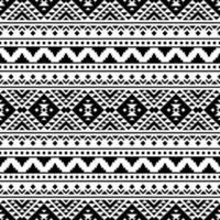 Geometric seamless border pattern. Aztec and Navajo tribal with retro style. Ethnic ornament pattern. Black and white colors. Design for template, fabric, weave, cover, carpet, tile, accessory. vector