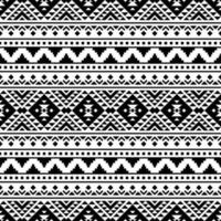 geométrico sin costura frontera modelo. azteca y navajo tribal con retro estilo. étnico ornamento modelo. negro y blanco colores. diseño para plantilla, tela, tejido, cubrir, alfombra, teja, accesorio. vector