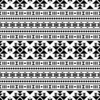 Indigenous tribal seamless retro pattern. Abstract decorative style. Geometric ethnic pattern. Black and white colors. Design for template, fabric, weave, cover, carpet, tile, accessory. vector