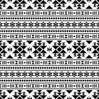 Indigenous tribal seamless retro pattern. Abstract decorative style. Geometric ethnic pattern. Black and white colors. Design for template, fabric, weave, cover, carpet, tile, accessory. vector