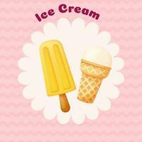 Sweet shop banner with Ice cream vector