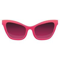 Pink sunglasses isolated on white background vector