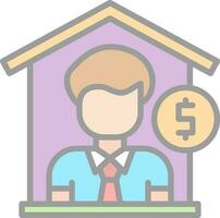 Estate Agent Vector Icon Design