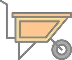 Wheelbarrow Vector Icon Design