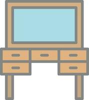 Dressing Table Vector Icon Design