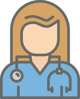 Woman doctor Vector Icon Design