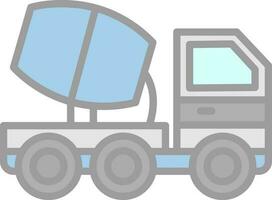 Cemment truck Vector Icon Design