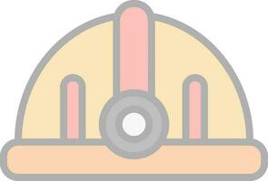 Torch helmet Vector Icon Design