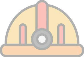 Torch helmet Vector Icon Design