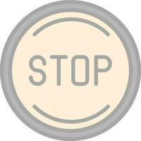 Stop Vector Icon Design