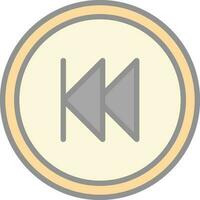 Rewind Button Vector Icon Design
