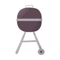 parrilla negro aparato freír barbacoa elemento icono vector