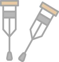 Crutches Vector Icon Design