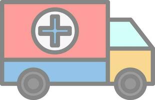 Ambulance Vector Icon Design