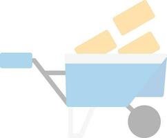 Wheelbarrow Vector Icon Design