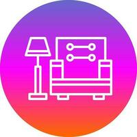 Armchair With Lamp Vector Icon Design