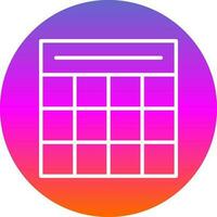 Table Grid Vector Icon Design