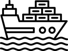 diseño de icono de vector de barco