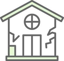 Damage House Vector Icon Design