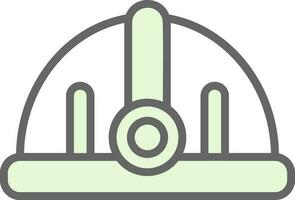 Torch helmet Vector Icon Design